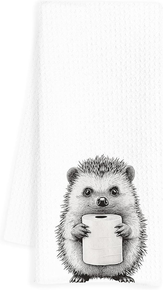 Hedgehog Hand Towels for Bathroom, Hedgehog Bathroom Hand Towels, Funny Hand Towels, Hedgehog Bathroom Decor, Hedgehog Gifts for Women Hedgehog Lovers, 16x24 Inch