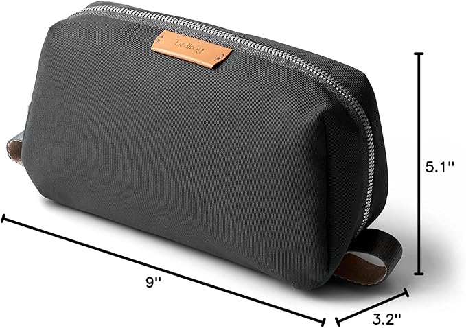 Bellroy Toiletry Kit (Unisex Toiletry Bag, Zipper Closure, Water-Resistant Lining, Toothbrush Sleeve with Magnetic Closure, Internal Mesh Pocket Organization) -Bronze
