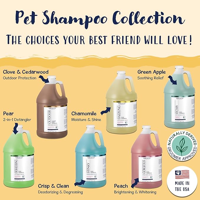 Bobbi Panter Charlie Outdoor Dog Shampoo to Protect Fur & Moisturizes Skin, Natural Ingridients, Tear-Free, pH-Balanced, Concentrated 20:1 Formula, Clove & Cedarwood Scent, 1 Gal.
