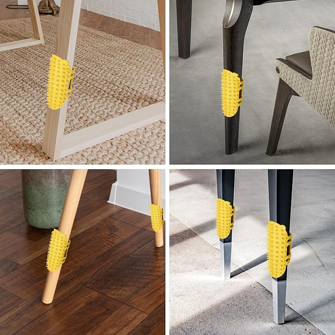 2PCS Cat Self Groomer Brush, Adjustable Cat Face Scratcher Silicone Cat Combs Cat Massager for Climbing Frames Table Legs Long and Short-Haired Kitten Cats(Yellow)