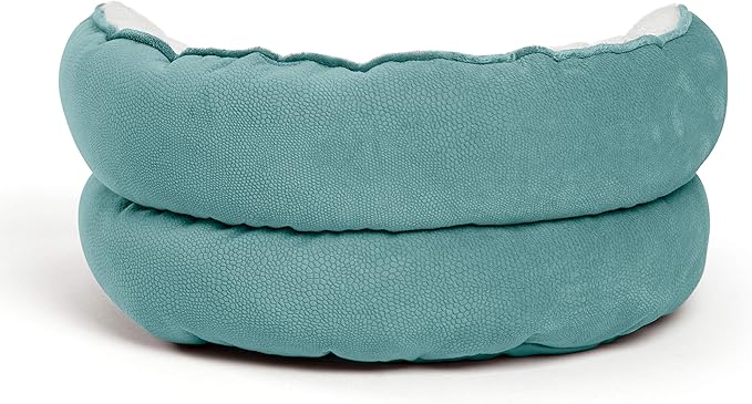 Best Friends by Sheri Throne High Bolster Orthopedic Relief Cat and Dog Bed in Mini Tide Pool