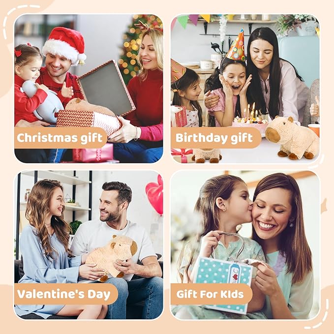 Cute Capybara Plush Pillows Kawaii Soft Capybara Stuffed Animals Capybara Plushie Birthday for Kids(9in)