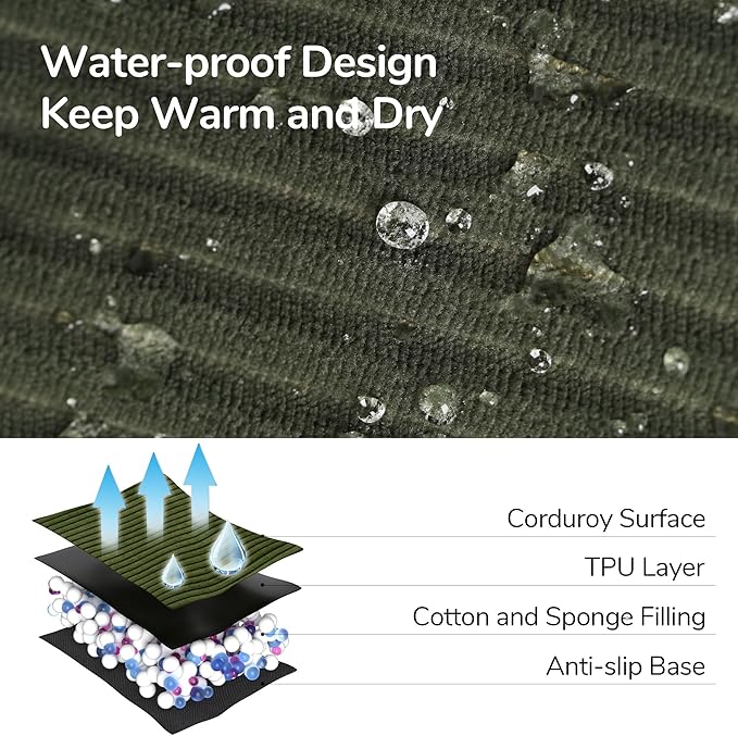 FUKUMARU Cute Dog Bed, Fluffy Dog Bed with TPU Layer Keeping Lining Dry, Dog Couch Medium Size Dog Easy to Care, Warm Cat Bed with Removable Zipper Cover, 36inch, Large, Green