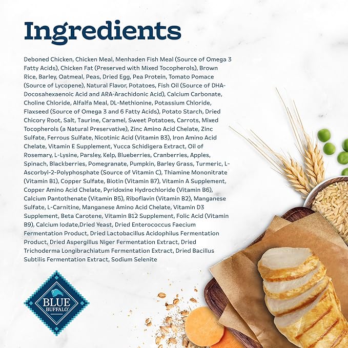 Blue Buffalo Tastefuls Kitten Food With DHA Dry Cat Food Made in the USA with Natural Ingredients, Chicken Recipe, 3-lb. Bag