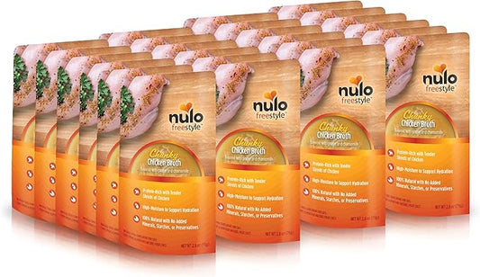 Nulo Freestyle Cat & Kitten Wet Cat Food Broth, Premium All Natural Grain-Free Cat Food Topper with No Added Minerals or Preservatives and High Animal-Based Protein 2.8 Oz (Pack of 24)