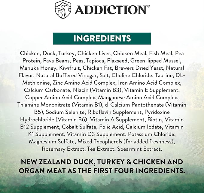 Addiction Wild Islands Island Bird Dry Cat Food, Premium Duck, Turkey & Chicken Recipe with High-Protein & Grain-Free Formula for Feline Health - 4lbs