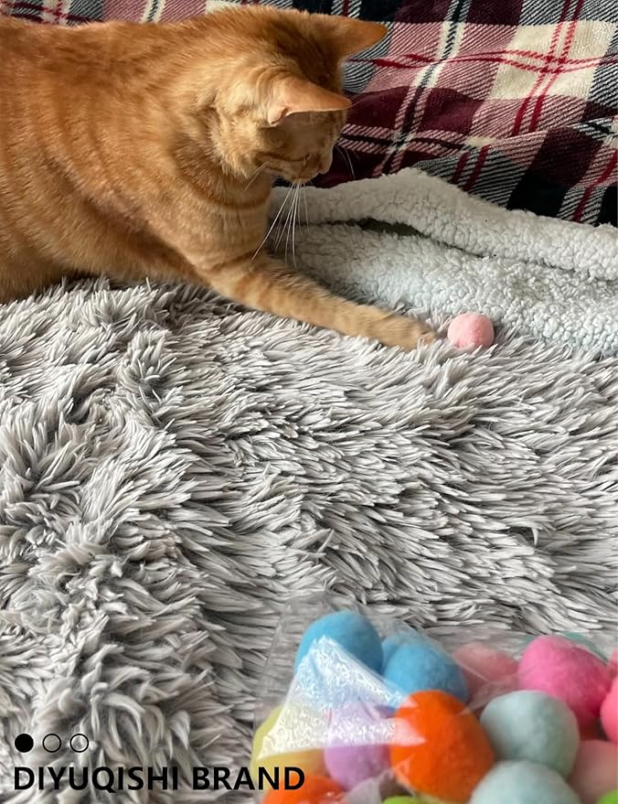 Cat Toys Pack – 40pc Set of Jingle, Reflective, and Plush Balls for Indoor Cats – Safe, Fun, and Stress-Relieving Playtime for Cats