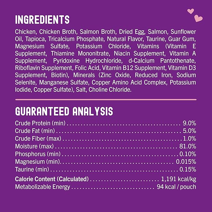 Stella & Chewy’s Carnivore Cravings Morsels & Gravy Chicken & Salmon Recipe Wet Cat Food Pouches – (2.8 Ounce Pouch, Case of 12)