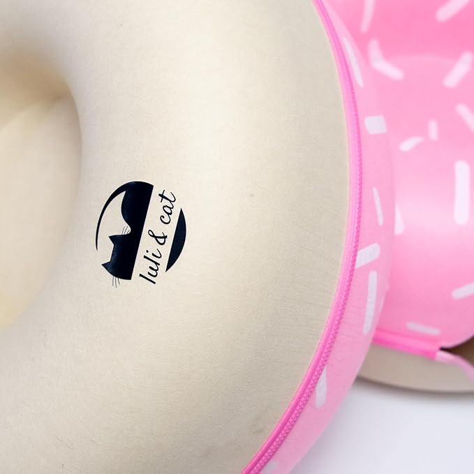 Luli & Cat Sprinkled Donut Cat Tunnel Bed - Large Cat Tunnel Hideaway Caves for Indoor Cats