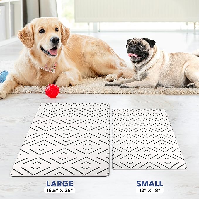NALALAS Large Pet Mat for Food or Water, Cat & Dog Mat | Waterproof Dog Feeding Mat | Non-Slip Pet Mat for Floors | Easy to Clean