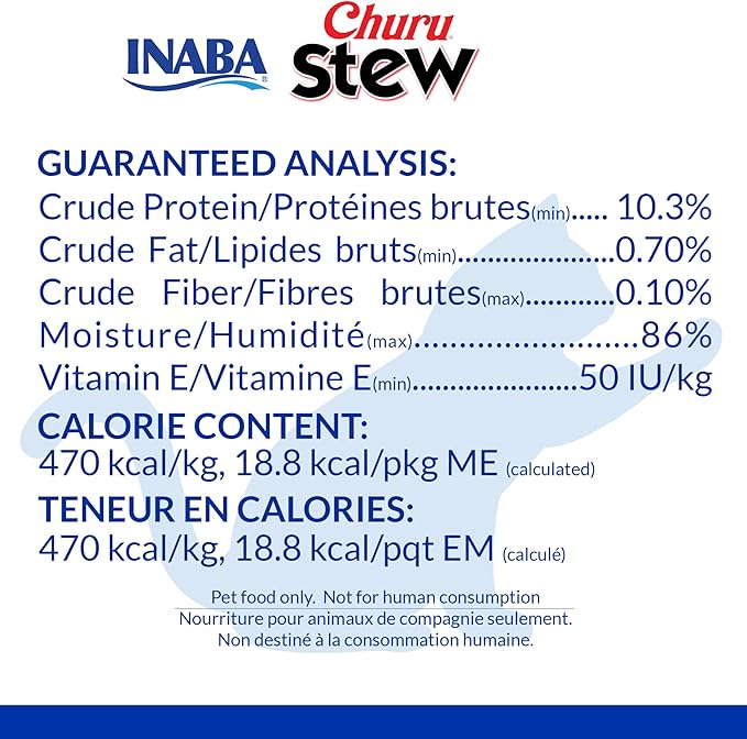 INABA Churu Stew for Cats, Broth Gelée with Shredded Chicken Side Dish Pouch with Vitamin E, 1.4 Ounces per Pouch, 12 Pouches, Chicken Variety