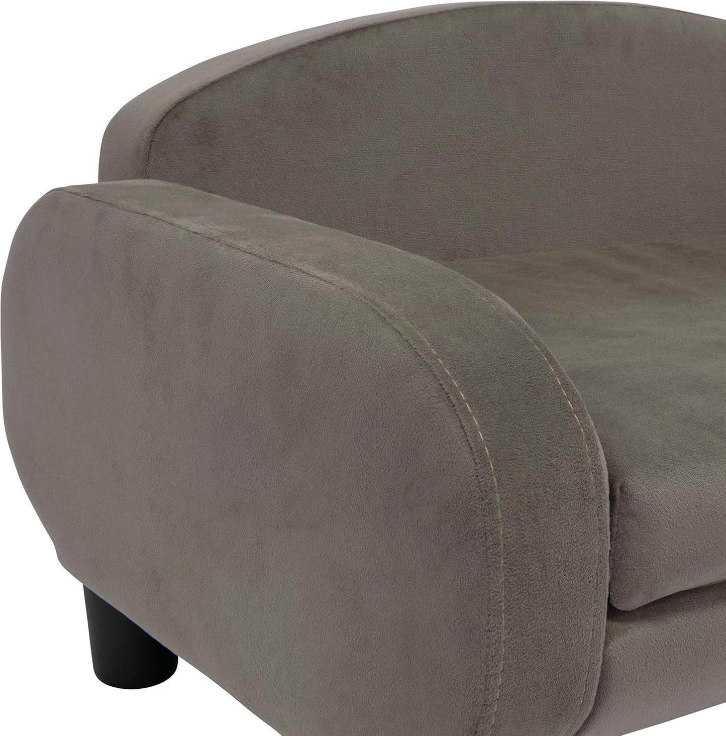 Paws & Purrs Cat Sofa Bed, Pet Couch for Indoor Cats Elevated Cat Beds with Removable Washable Mattress Cover for Kitten, Puppy or Small Animal- 31.5" Wide, Ash