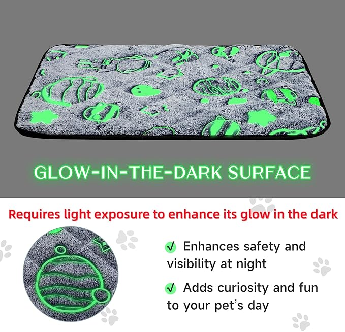 Paw Legend Self Warming Cat Bed Mat (23.6" x 17.7") Self Heating Cat Dog Pad Ultra Soft Extra Warm Thermal Indoor Outdoor Sleeping Washable Non-Slip Bottom Dog Heating Pad