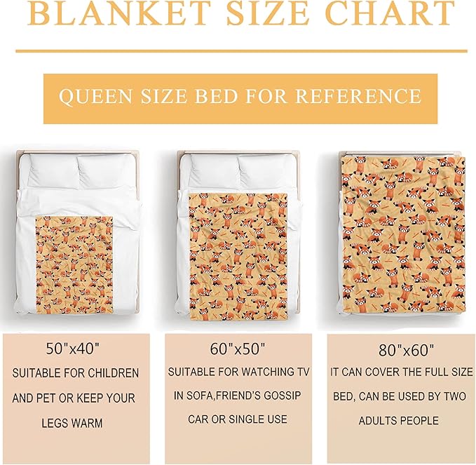 Red Panda Ultra Soft Flannel Merch Throw Blanket - Gifts for Bamboo Lovers - Blankets for Girls, Boys, Kids, Women, Adults - 60"X 50"