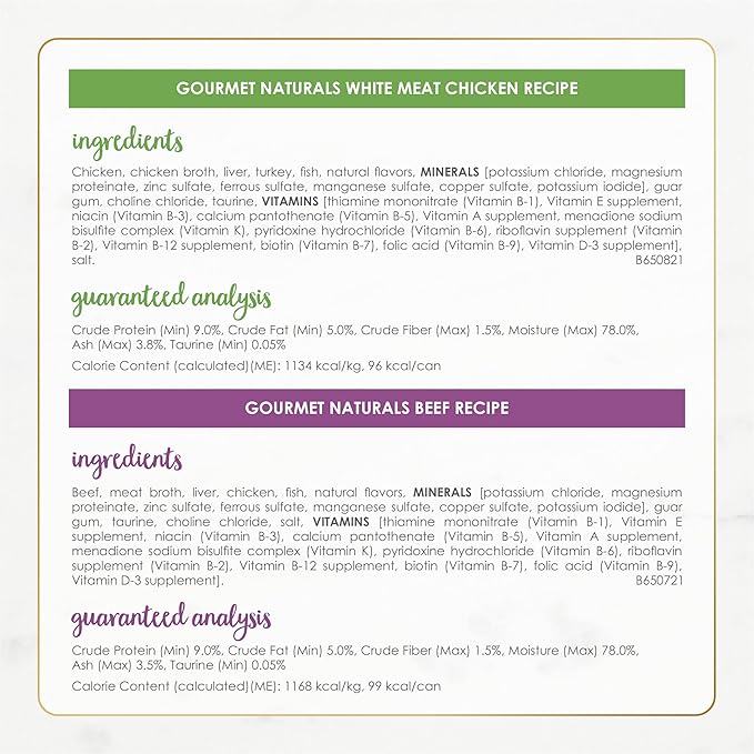 Purina Fancy Feast Wet Cat Food Variety Pack Gourmet Naturals Poultry and Beef Collection - (Pack of 30) 3 oz. Cans