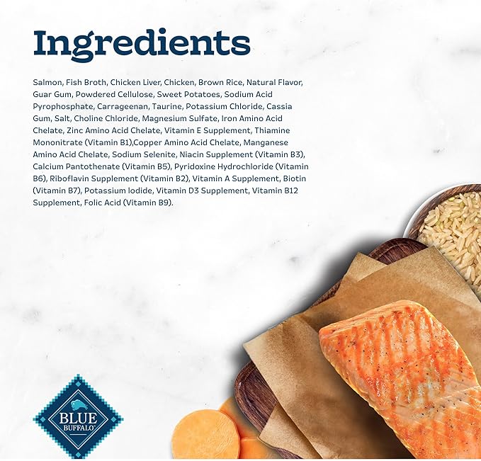 Blue Buffalo Tastefuls Wet Cat Food Paté, Made with Natural Ingredients | Salmon Entrée, 3-oz. Cans (24 Count)