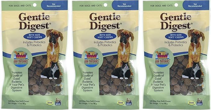 ARK Naturals Gentle Digest,CAT&Dog,CHW, 3.2 FZ -Pack of 3
