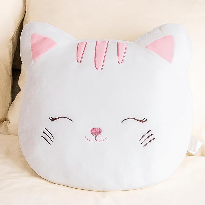 Lazada Kids Pillow White Cat Plush Pillows Toy Soft Gift Baby Girl Gifts White 15 Inches…