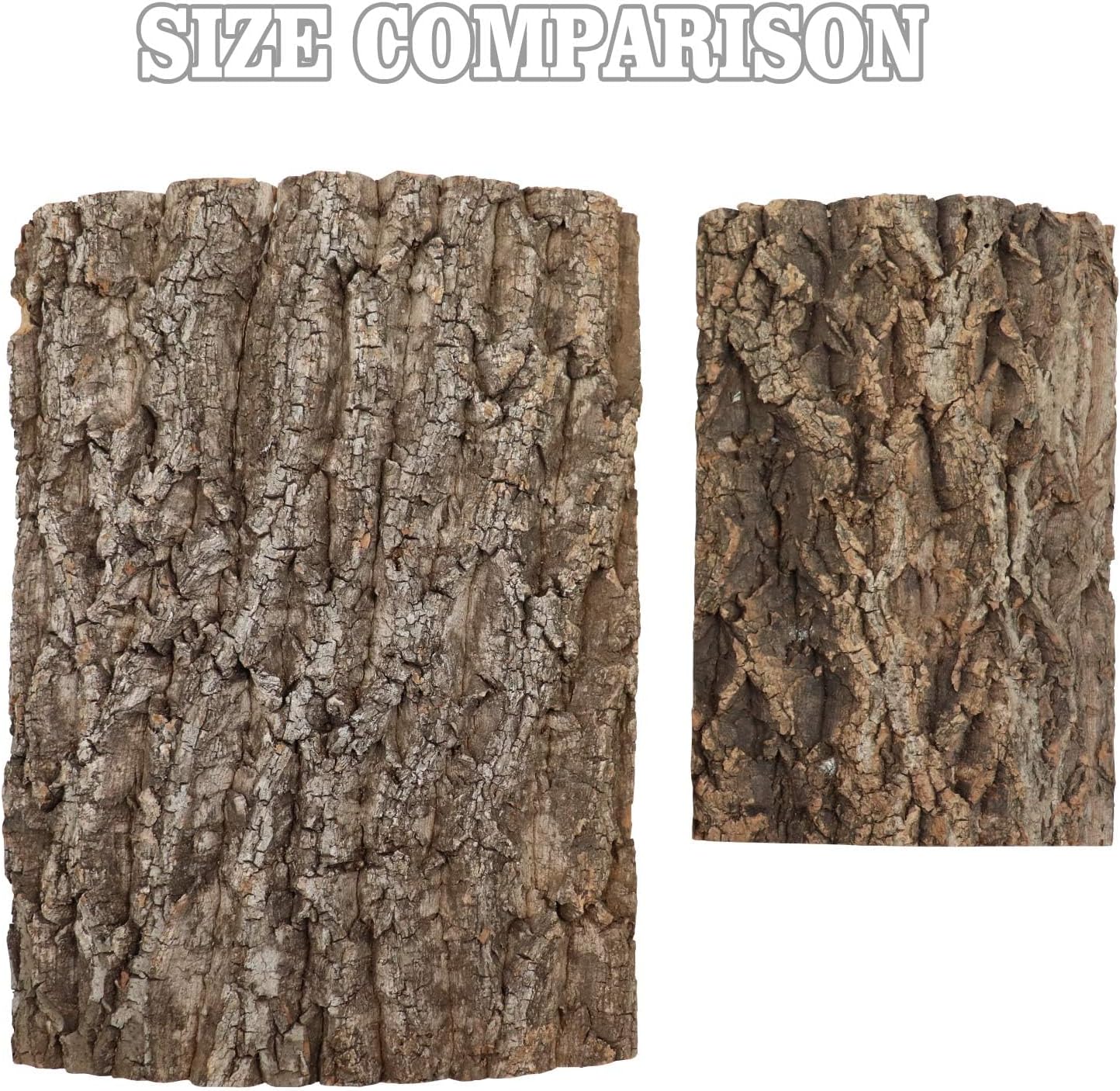 2 Pack Cork Bark Background for Reptiles Tank & Terrarium, 11.8 × 7.9 Inch Reptile & Amphibian Climbing Wall, Aquarium Decor Accessories for Turtle Bearded Dragon Chameleon Snake Lizard Hermit Crab