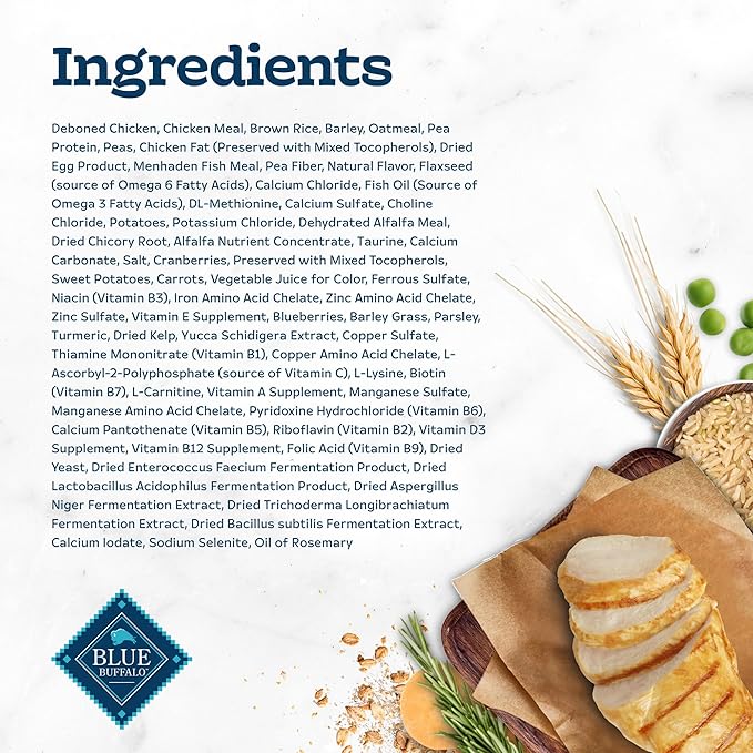 Blue Buffalo Tastefuls Natural Dry Food for Active Adult Cats, Chicken and Brown Rice Recipe, 15-lb. Bag