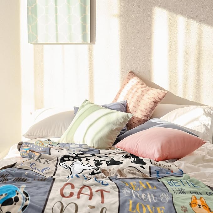 XALAZY Cat Dad Gifts for Men Blanket 50" X 60", Cat Dad Gifts for Dog Lovers& Owners, Best Cat Blanket Throw