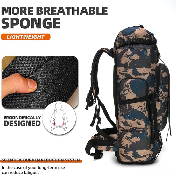 100L Camping Hiking Military Tactical Backpack Outdoor Climbing Sport Bags for Camping,Backpacking