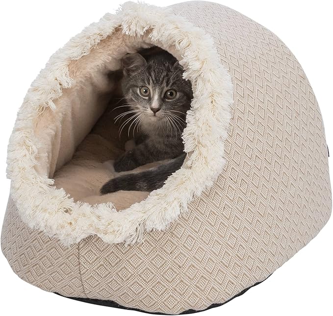 TRIXIE Boho Cave, Cat Bed, Cat Condo, Cat Cave, Cat Retreat with Reversible Cushion