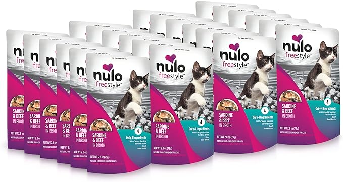 Nulo Freestyle Cat & Kitten Wet Cat Food Pouch, Premium All Natural Grain-Free Soft Cat Food Topper with Amino Acids for Heart Health and High Animal-Based Protein