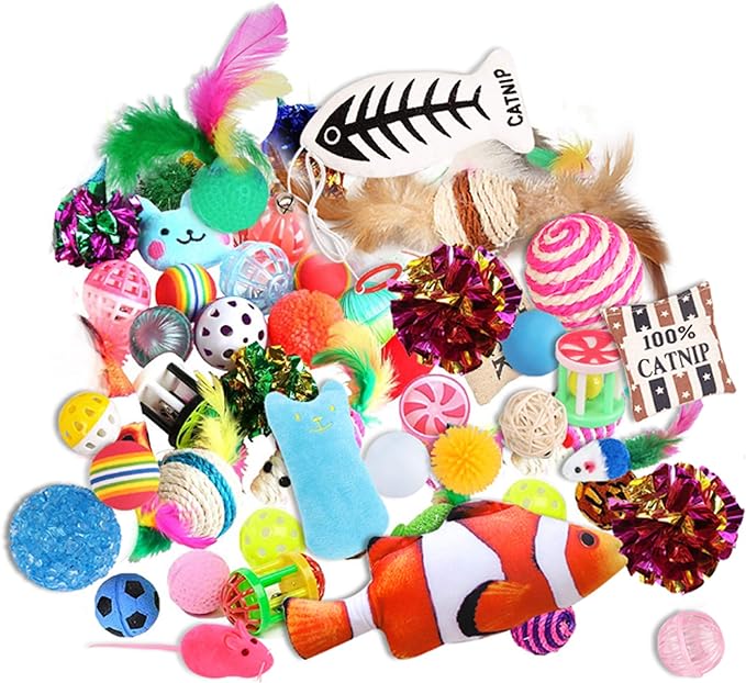 Cat Toys Variety Pack for Kitty 20 Pieces & Pet Gifts for Christmas