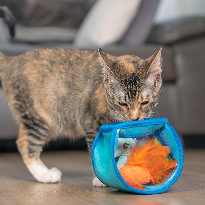Catstages Hide & Seek Fish Bowl Interactive Cat Puzzle Toy
