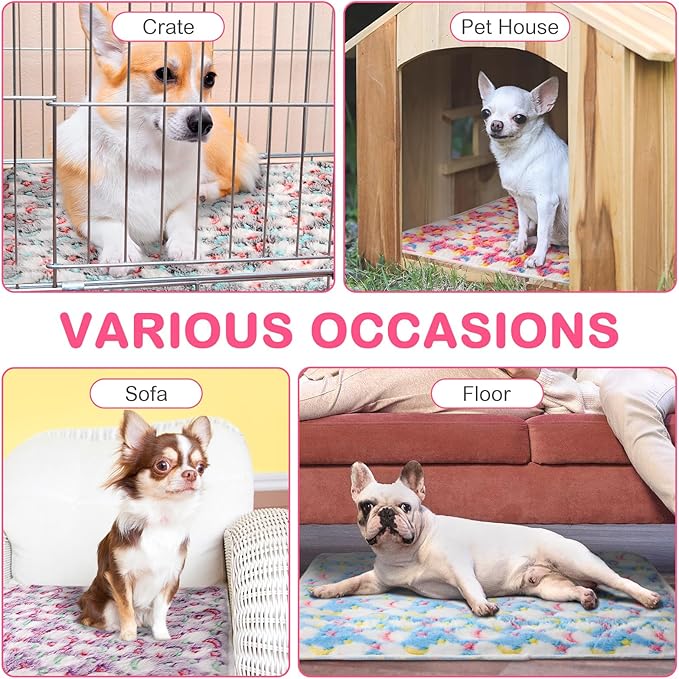 4 Pack Self Heating Cat Bed Cat Self Warming Pad with Removable Cover Extra Warm Thermal Pet Pad Washable Pet Crate Mat Anti Slip Kennel Pad for Indoor Outdoor Pets(Stars Moon,16 x 20 Inches)