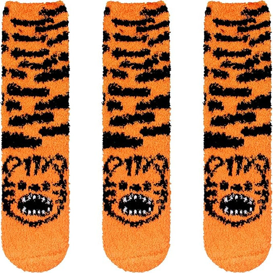 BambooMN Women's Super Soft Warm Microfiber Fuzzy Cozy Animal Socks or Christmas Winter Animal Socks, Value Pack