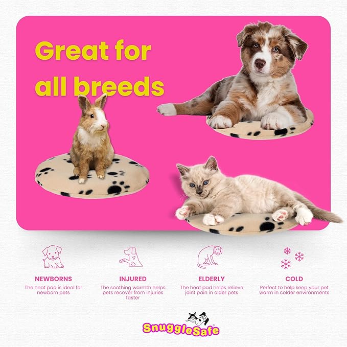 The 'Original' Snugglesafe Microwave Heating Pad Disc Microwavable Heated Pet Bed.