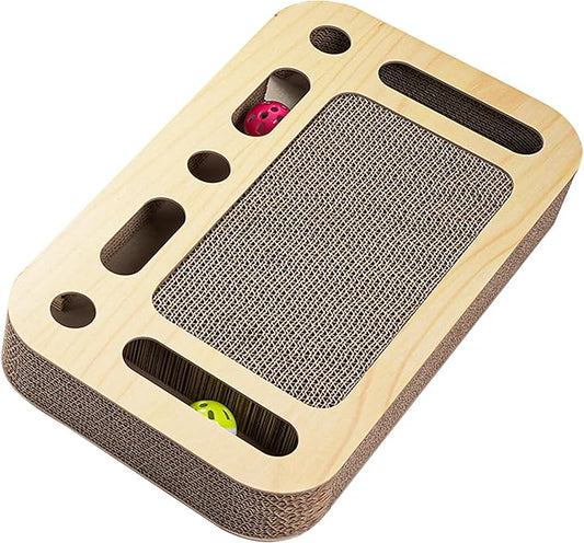 Vivicreate Multi-Functional Cat Scratching Board, High-Density, Breathable, Abrasion Resistant Scratcher with Lounge Bed, Reversible