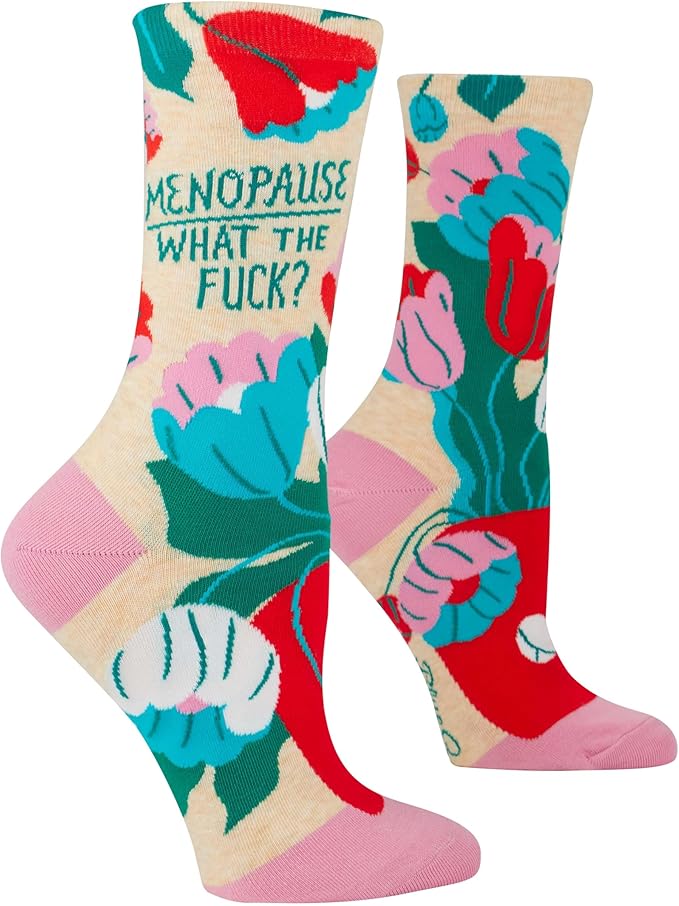 Blue Q Women's Funny Novelty Crazy Crew Socks with Sayings