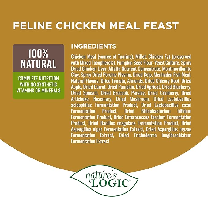 Nature's Logic Feline Chicken Meal Feast, 7.7lbs