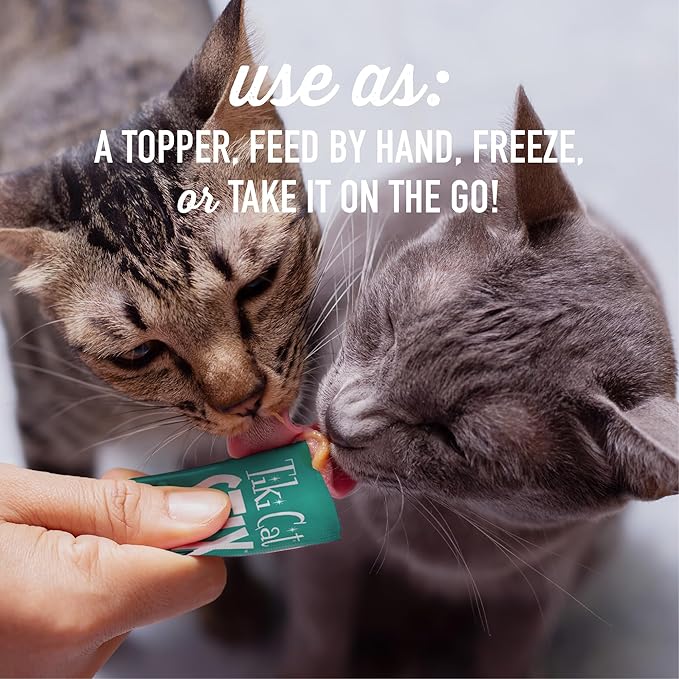 Tiki Cat Stix Mousse Treats, Single Serve Indulgent Lickable Treat or Dry Food Topper, Chicken and Shrimp in Creamy Gravy, 0.5 oz. Servings (72 Count)