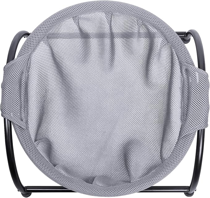 MeowWoof Cat Hammock Bed, Elevated Cat Stand Bed, Washable Pet Sleep Bed Supplies for Kitten Puppy (Gray Orange)