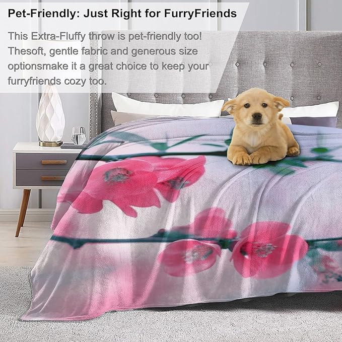 Fiercely Hyena Theme Blanket - Super Soft, Cozy, Lightweight Flannel Throw - Warm, Plush Blanket for Couch, Bed, Office, Travel, Outdoor Ideal Gift for Adult - 50×60in