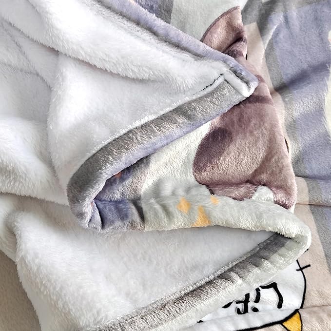 Sviuse Cat Blanket Soft Flannel Fleece Blankets with Cute Cats Pattern, Cozy and Warm Throw for Bed, Sofa, or Gift for Cat Lovers Girls, Women, Kids (Cat 10, 50" X 60")