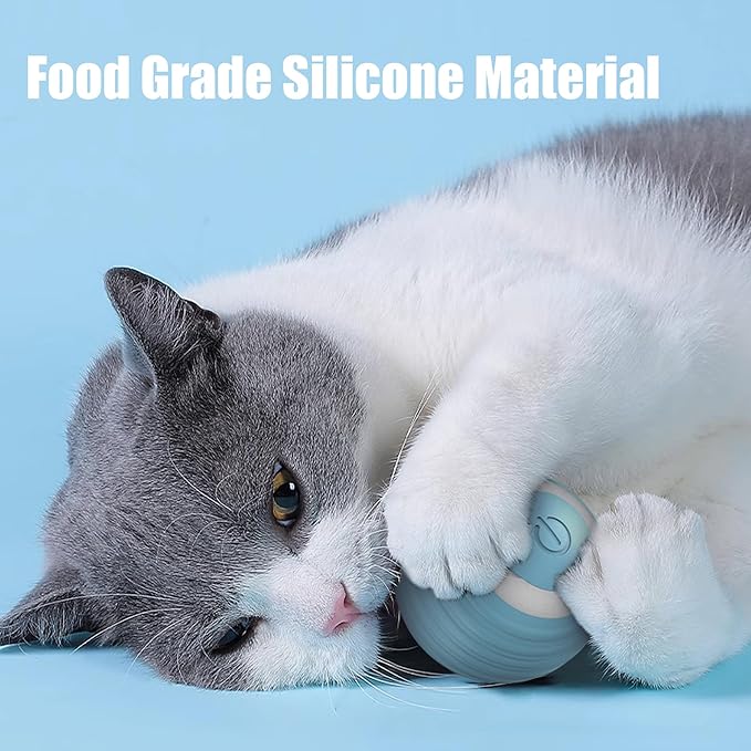 Interactive Cat Toys Ball Pet Smart Ball Automatic Rolling Chase Ball with Colorful Lights, Perfect Indoor Playmate Toy Ball for Kitten & Puppy Dog Playing, USB Rechargeable (Pink)