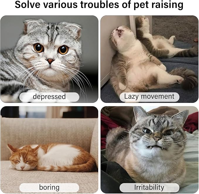 Automatic Cat Mouse Toy,Interactive Cat Toys for Indoor Cats,Smart Sensing Moving Electric Cat Toys,Kitten Toys,USB Rechargeable