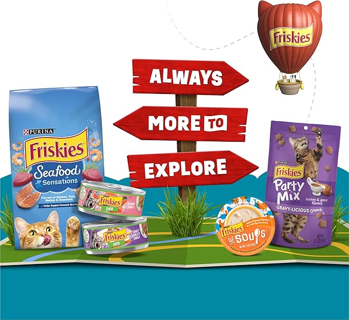 Purina Friskies Lickable Cat Food Toppers Bits ‘n Broth With Surimi Whitefish in a Dreamy Broth - (Pack of 16) 1.2 oz. Pouches