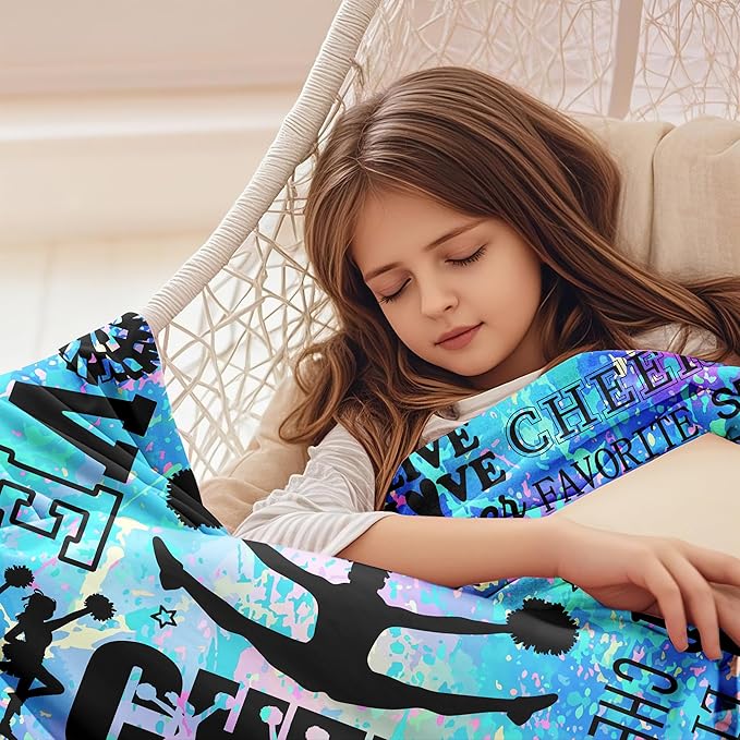 Cheerleader Gifts Blanket for Girls Teens Cheer Blankets for Girls Cheerleading Throw Blanket Cheer Gifts Stuff 50"X40"