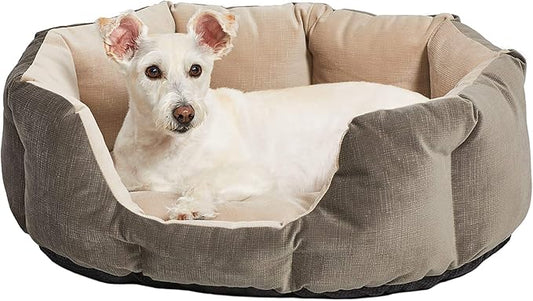 Midwest Homes for Pets QuietTime Deluxe Tulip Nesting Pet Bed, Gray/Tan, Small