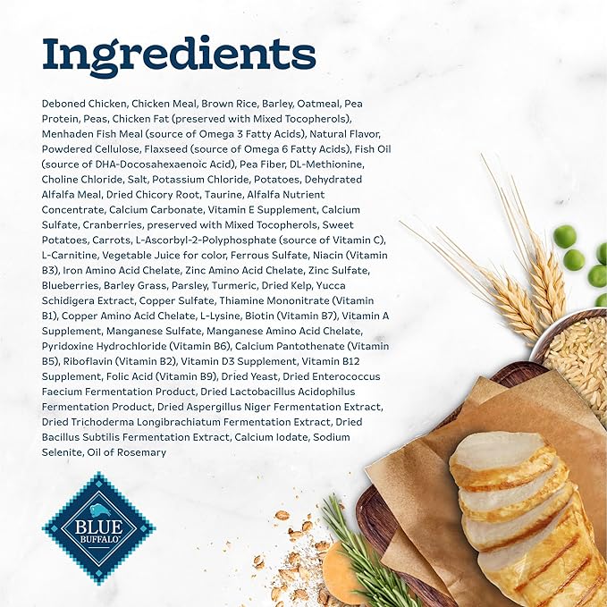 Blue Buffalo Tastefuls Adult 7+ Natural Dry Cat Food, Chicken 7lb bag