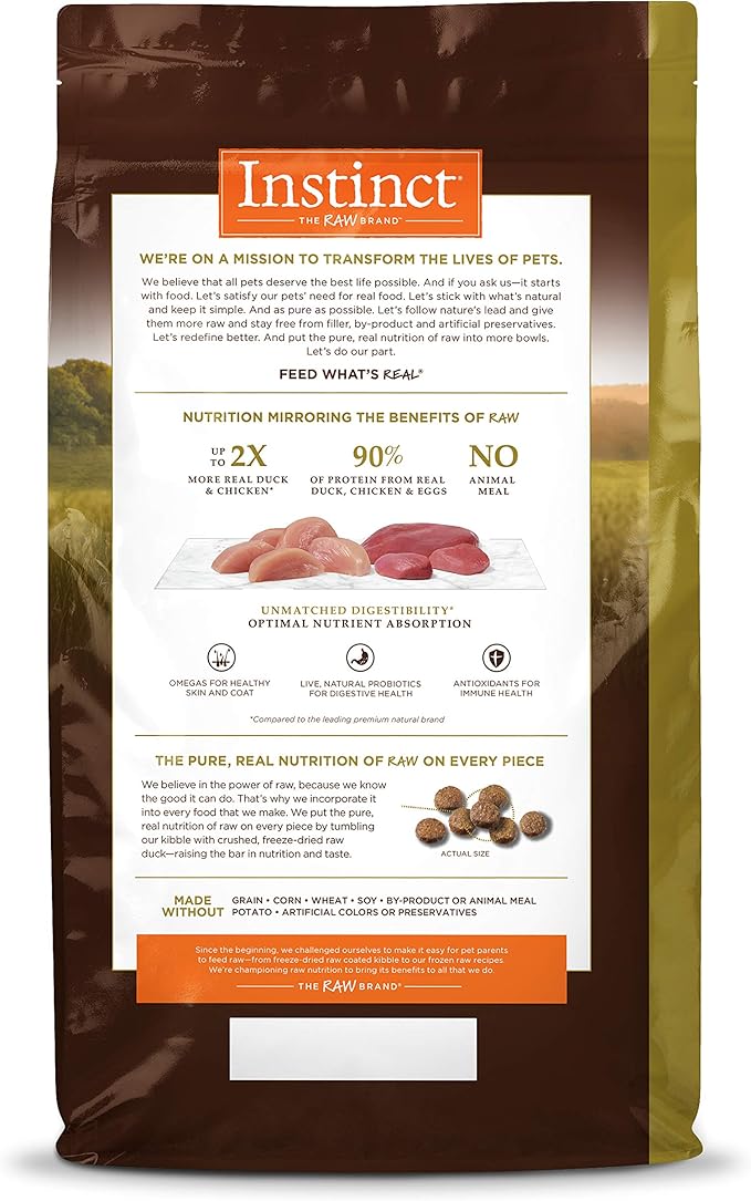 Instinct Ultimate Protein, Natural Dry Cat Food, Grain Free Recipe - Cage Free Duck, 4 lb. Bag