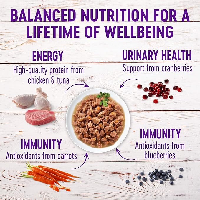 Wellness Healthy Indulgence Morsels Grain-Free Wet Cat Food, Made with Natural Ingredients and Quality Proteins, Complete and Balanced Meal, 3 oz Pouches (Morsels Variety Pack, 8 Pack)