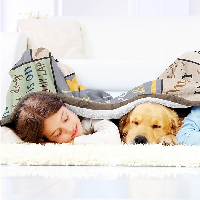 XALAZY Dog Mom Gifts for Women Blanket 50" X 60", Dog Mom Gifts for Dog Lovers& Owners, Best Dog Blanket Throw