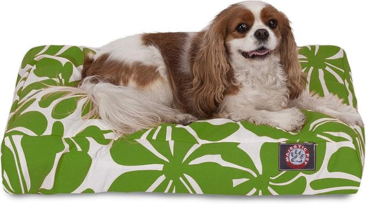 Sage Plantation Small Rectangle Indoor Outdoor Pet Dog Bed With Removable Washable Cover By Majestic Pet Products